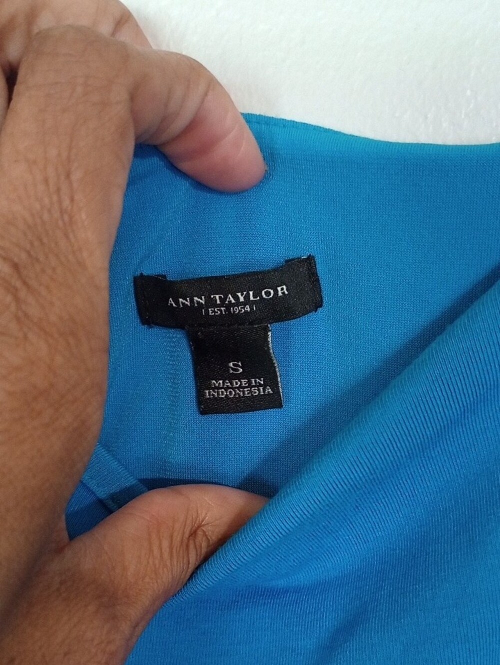 Ann Taylor Turquoise Tie-Front Wrap Midi Dress - Picture 3 of 5